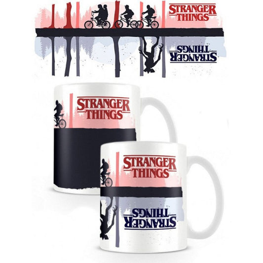 Mug Stranger Things à Effet thermique, Noir, Modèle Upside Down, pyramid internationnal