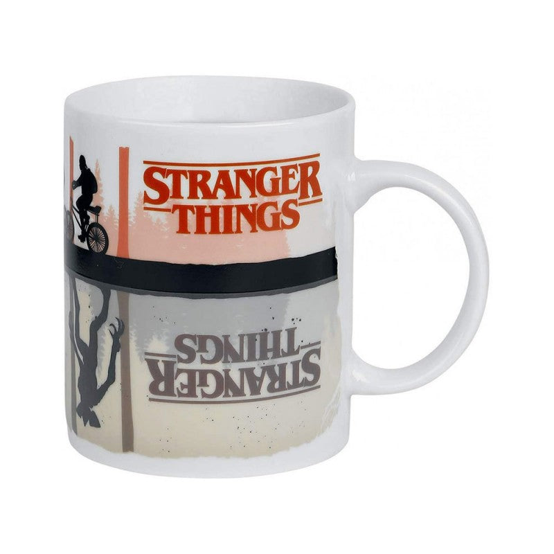 Mug Stranger Things à Effet thermique, Noir, Modèle Upside Down, pyramid internationnal