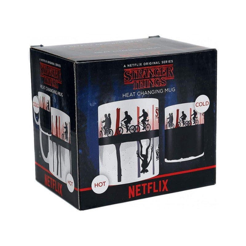 Mug Stranger Things à Effet thermique, Noir, Modèle Upside Down, pyramid internationnal