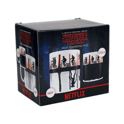 Mug Stranger Things à Effet thermique, Noir, Modèle Upside Down, pyramid internationnal
